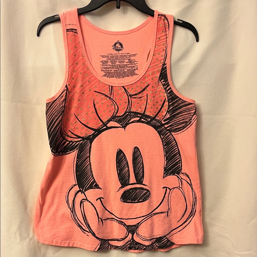 Disney Coral Tank Top with Minnie Mouse Design